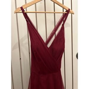 Hitherto BHLDN Maroon Dress New Size